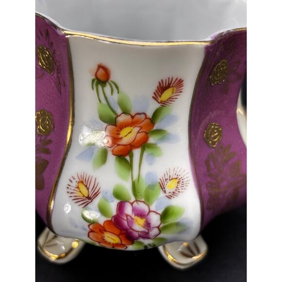 Vintage Royal Sealy 4 Footed Tea Cup Only Luster ware Gold Trim Japan - Picture 5 of 16